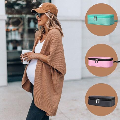 Insulated Breastmilk Cooler Bag with 2 Ice Packs - Breastmilk Cooler Organizer Bag for Daycare, Breastfeeding Mom Travel Outdoor in Saudi Arabia
