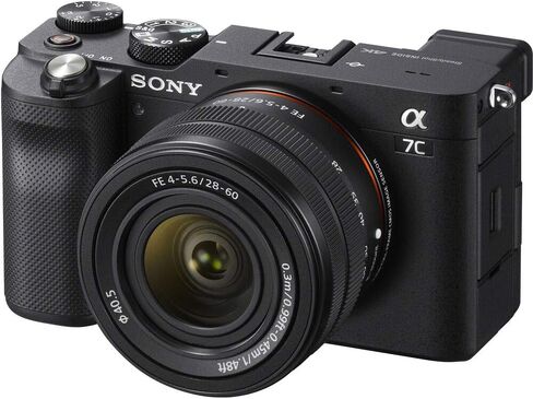 Sony Alpha a7C Mirrorless Digital Camera with 28-60mm Lens (Black) (ILCE7CL/B) w/ 64GB Memory Card, NP-FZ-100 Battery, Photo Editing Software, Case, External Charger, Card Reader and More in Saudi Arabia