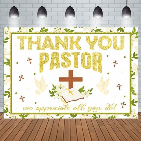Aperturee Pastor Appreciation Decorations Pastor Appreciation Backdrop 7x5ft Thank You Pastor Decorations We Appreciate All You Do Bible Cross God Bless Communion Party Decorations Supplies in Kuwait
