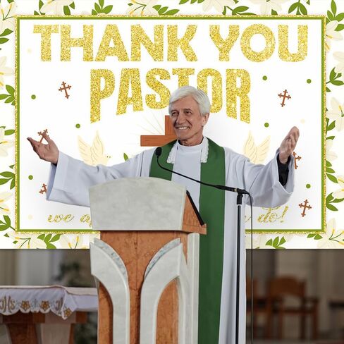 Aperturee Pastor Appreciation Decorations Pastor Appreciation Backdrop 7x5ft Thank You Pastor Decorations We Appreciate All You Do Bible Cross God Bless Communion Party Decorations Supplies in Kuwait