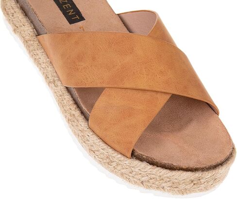 Women'S Platform Sandals Slides Espadrilles Sandals Flatform Slippers Casual Platform Slides for Women Footbed Open Toe Wedges Sandals in Saudi Arabia