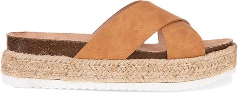 Women'S Platform Sandals Slides Espadrilles Sandals Flatform Slippers Casual Platform Slides for Women Footbed Open Toe Wedges Sandals in Saudi Arabia