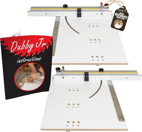 Dubby Jr. Cut-Off Crosscut Sled (Left Side) Table Saw Jig | Quickly Cut Precise Accurate Miters | Left Side Table Saw Sled Kit | Angle Crosscut Sled for Table Saw | Woodworking Table Saw Accessories in Kuwait