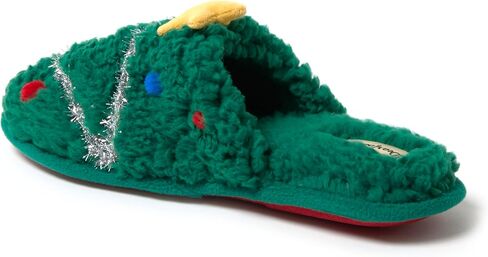 Dearfoams Unisex Ugly Sweater Closed Toe Scuff Slipper, Tree, 9-10 US Women in Saudi Arabia
