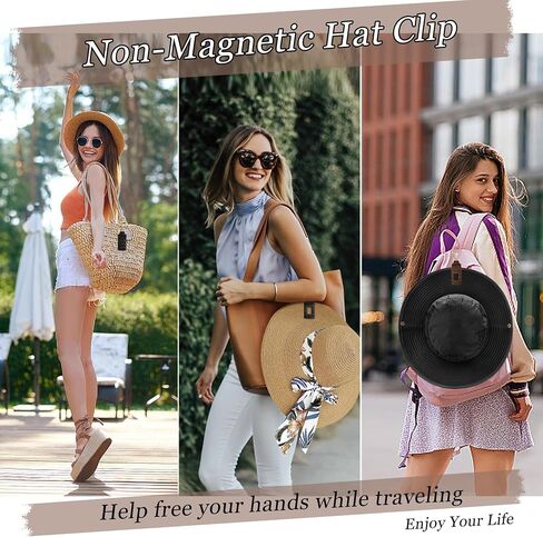 Hat Clip for Travel on Bag Backpack Luggage Fashion PU Leather Non-Magnetic Elastic Hat Holder Sun Hat Accessories in Saudi Arabia