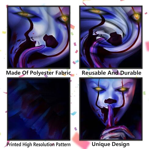 جوكر مهرج عيد الهالوين راية خدعة أو علاج الرعب القاتل مخيف مخيف الإرهاب تكنولوجيا المعلومات موضوع ديكور لعيد الهالوين فيلم زينة عيد ميلاد لوازم حفلات الصور كشك الدعائم تفضل خلفية الخلفية in Kuwait