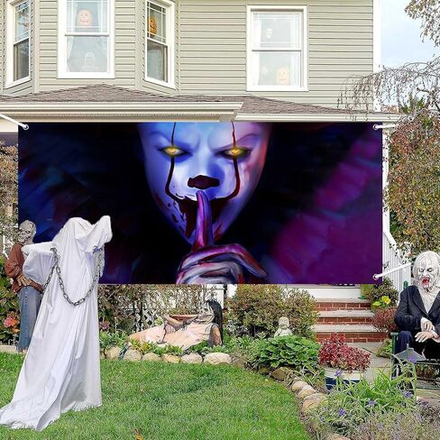 جوكر مهرج عيد الهالوين راية خدعة أو علاج الرعب القاتل مخيف مخيف الإرهاب تكنولوجيا المعلومات موضوع ديكور لعيد الهالوين فيلم زينة عيد ميلاد لوازم حفلات الصور كشك الدعائم تفضل خلفية الخلفية in Kuwait