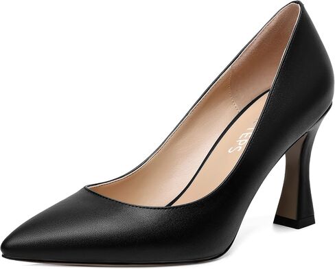 MOVINSTEPS Womens Slip On Pointed Toe Matte Sexy Wedding Spool High Heel Pumps Shoes 3.3 Inch in Saudi Arabia