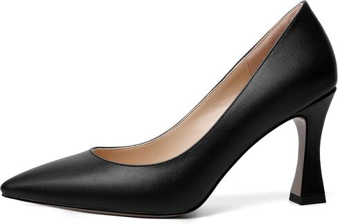 MOVINSTEPS Womens Slip On Pointed Toe Matte Sexy Wedding Spool High Heel Pumps Shoes 3.3 Inch in Saudi Arabia
