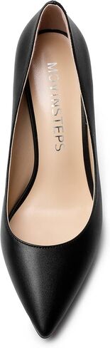 MOVINSTEPS Womens Slip On Pointed Toe Matte Sexy Wedding Spool High Heel Pumps Shoes 3.3 Inch in Saudi Arabia