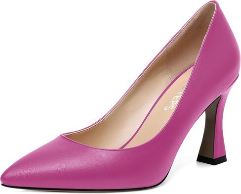 MOVINSTEPS Womens Slip On Pointed Toe Matte Sexy Wedding Spool High Heel Pumps Shoes 3.3 Inch in Saudi Arabia