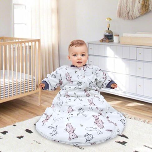 Miracle Baby Sleep Sack 1.5 Tog, Four Season Baby Wearable Blanket, Long Sleeve Sleeping Sack for Toddler 0-18 Months in Kuwait