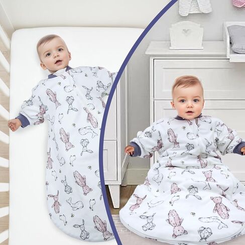 Miracle Baby Sleep Sack 1.5 Tog, Four Season Baby Wearable Blanket, Long Sleeve Sleeping Sack for Toddler 0-18 Months in Kuwait