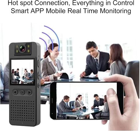 Portable Body Camera, 180 Degree Rotating Lens HD Camcorder, Noise Filtering 256GB Memory Back Clip Video Recorder, for Law Enforcement Security in Saudi Arabia