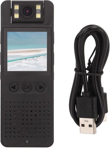 Portable Body Camera, 180 Degree Rotating Lens HD Camcorder, Noise Filtering 256GB Memory Back Clip Video Recorder, for Law Enforcement Security in Saudi Arabia