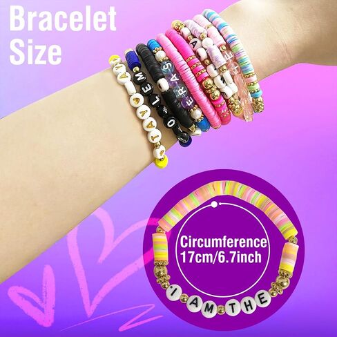9CS Friendship Bracelets Set, Concert Beads Bracelet Making Kit Gifts for Kids, Girls in Saudi Arabia