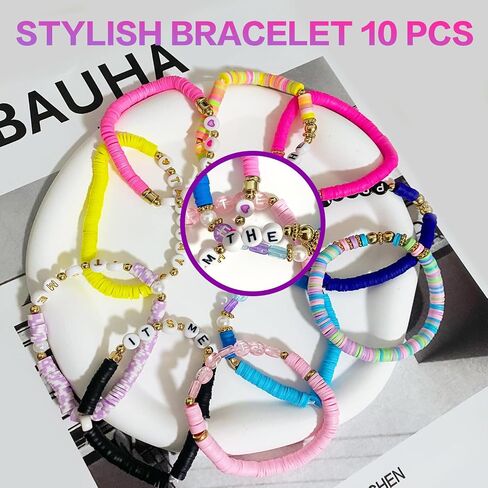 9CS Friendship Bracelets Set, Concert Beads Bracelet Making Kit Gifts for Kids, Girls in Saudi Arabia