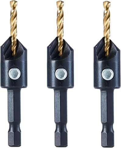 toolant Silence Combination Countersink Drill Bits, #4, 3pack, High-Speed Steel Counter Sink Drill Bit for US Wood Screw in Saudi Arabia