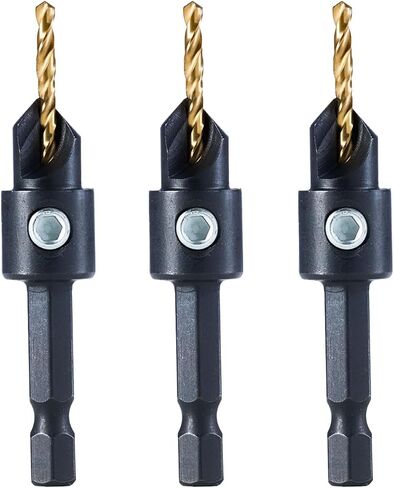 toolant Silence Combination Countersink Drill Bits, #4, 3pack, High-Speed Steel Counter Sink Drill Bit for US Wood Screw in Saudi Arabia