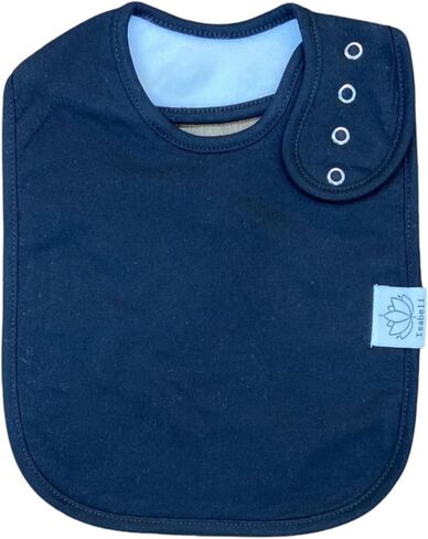 Toddler Organic Cotton Adjustable Bibs 4 Pack, Black in Saudi Arabia