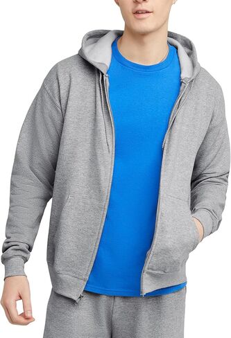 CHAMPION, EcoSmart Fleece Full Hoodie, Zip-Up Hooded Sweatshirt for Men, SPANISH MOSS in Saudi Arabia