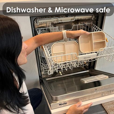 Ali+Oli Silicone Bento Box (Rose) Lunch Box for Kids, Toddlers, Preschoolers & Adults | BPA-Free and Spill-Proof | Ideal for School, and On-the-Go Meals | Durable Container for Snacks in Kuwait