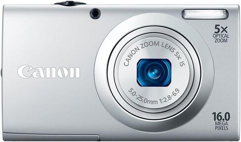 Canon PowerShot A2400 عبارة عن كاميرا رقمية بدقة 16.0 ميجابكسل مع تكبير بصري للصورة 5X وعدسة واسعة الزاوية مقاس 24 مم مع تسجيل فيديو عالي الدقة بدقة 1080 بكسل وشاشة LCD تعمل باللمس مقاس 3.2 بوصة (فضي) (متجددة) in Saudi Arabia