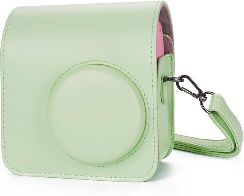 Phetium Instant mini SE Protective Camera Case Compatible with Instax Mini SE Film Camera, PU Leather Cover Bag with Pocket and Adjustable Shoulder Strap (Pink) in Saudi Arabia