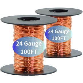 120 Feet 20 Gauge 99.9% Pure Soft Copper Wire for Electroculture Gardening, lants Supplies, Beading,Science Projects,DIY Artwork,Jewelry Making,Craft Pure Bare Copper Wire,2Rolls