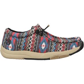 ROPER Womens Clearcut Southwest Low Boat Flats Casual - Black, Blue, Red