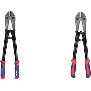 WORKPRO 18" Bolt Cutter, Chrome Molybdenum Steel Blade, Heavy Duty, Soft Rubber Grip & WORKPRO W017004A Bolt Cutter, Bi-Material Handle, 14", Red&Blue