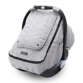 Baby Car Seat Cover - 3-Layer Thick Fabric, Waterproof, Breathable Mesh Window - Windproof & Snow Blocking, Keep Baby Warm in Winter - Universal Fit for Infant Car Seat and Carrier