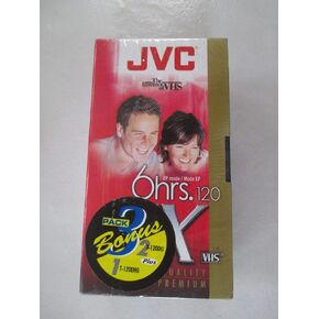 JVC T-120BPDU3 Standard/High-Grade T-120 VHS Videocassette Combo Pack