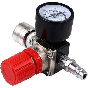 OSALADI Compressor Regulator Valve Air Compressor Parts Accessories for Compressor Accessories Air Compressor Pressure Control Regulator Air Compressor Valves Four Holes Aluminum Component