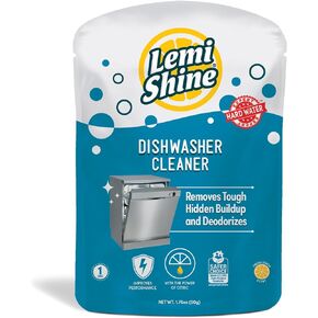 Lemi Shine Natural Dishwasher Cleaner - Dishwasher Cleaner and Deodorizer Powered by Citric Acid and a Natural Fresh Lemon Scent (1 Count)