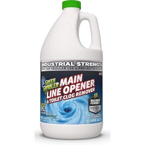 Green Gobbler Ultimate Main Drain Opener | Drain Cleaner Hair Clog Remover | Works On Main Lines, Sinks, Tubs, Toilets, Showers, Kitchen Sinks | 64 fl. oz.