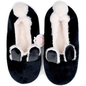Millffy Softest and Best Made Slippers Memory Foam Women's Ballerina Faux Fur Cuffed Slipper Socks