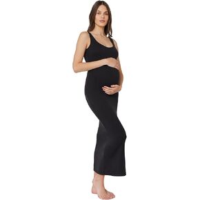 BUMPSUIT The Dress Maternity Midi Dress - Essential Tank Top Maternity Dress for Comfort | Motherhood Maternity Sun Dress