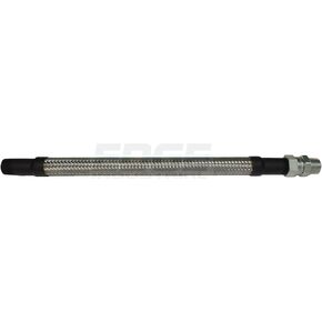 HEAVY DUTY FLEXIBLE METAL HOSE CONNECTOR 3/4" MALE NPT ENDS, 18" OVERALL LENGTH, FOR COMPRESSED AIR, STAINLESS STEEL BRAID, SWIVEL ADAPTER INCLUDED