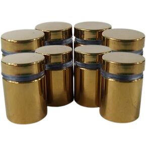DistinctAndUnique Gold 12 Pack: Stainless Steel Wall Mount Standoff Screw Hardware for Acrylic/Glass Sign Holders, Picture Frames, Advertising, Artwork Displays (3/4" x 1" - 19mm x 25mm)