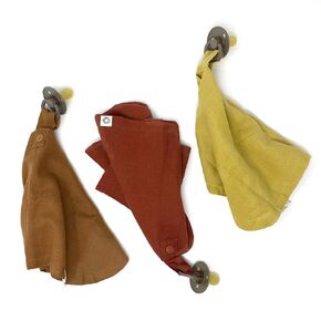 Kishu Baby Indi Fairtrade Organic Cotton Pacifier Blanket Set - Fairtrade & GOTS Certified - Pacifier Not Included (Sage, Lavender, Peach)