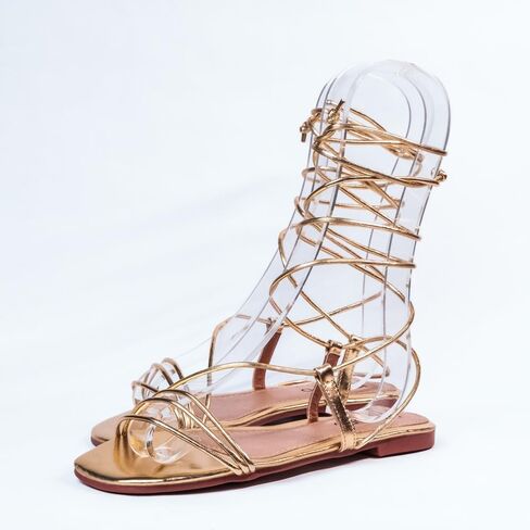 Nord Amaryllis Womens Lace up Flat Sandals with Ankle Strap Summer Criss-Cross Gladiator Shoes in Saudi Arabia