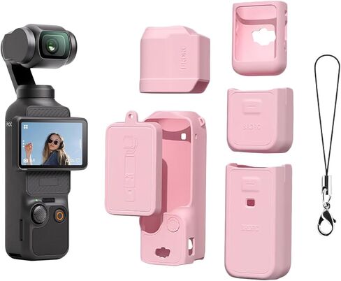 Protective Case for DJI Osmo Pocket 3 / Xtra Muse Camera, Soft Silicone Cover with Screen & Mic Protection, Anti-Scratch, Slim Fit Skin Accessories for Pocket 3/Xtra Muse (Reddish Brown) in Saudi Arabia