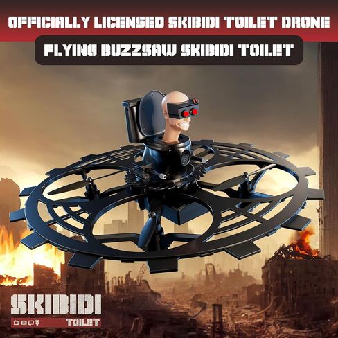 لعبة مرحاض سكيبيدي مرخصة رسميًا من Force1 - طائرة بدون طيار صغيرة بدون طيار من Jetpack Flying Buzzsaw، وضع مقطوعة الرأس، تثبيت الارتفاع، التحكم في السرعة، طائرات بدون طيار قابلة لإعادة الشحن بتردد 2.4 جيجا هرتز للتحكم عن بعد in Saudi Arabia