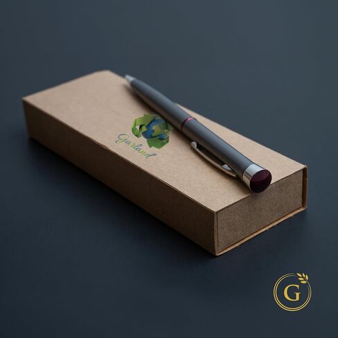 Garland Recycled Metal Twist Pen - Made in USA - Eco-Friendly Pen for Gifts, Professional, Post-Consumer Recycled Metal With Recycled Gift Box, Refillable with Universal #1 Refill - Chrome in Saudi Arabia