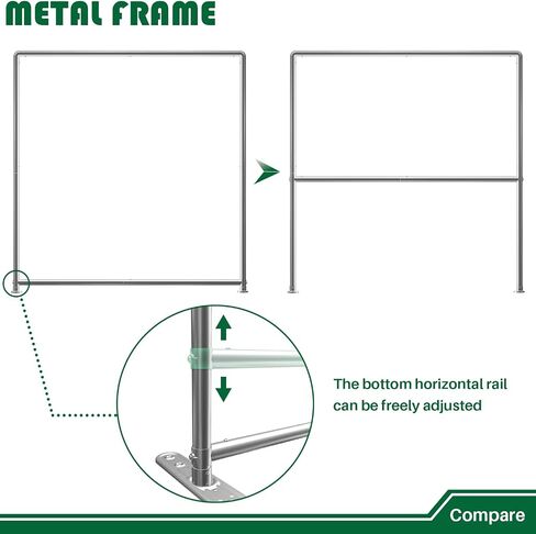 Backdrop Metal Frame 6'W x 6'H Metal Frame Stainless Steel Banner Support for Photography Halloween Birthday Party Indoor Outdoor Activity, Silver Rack in Saudi Arabia