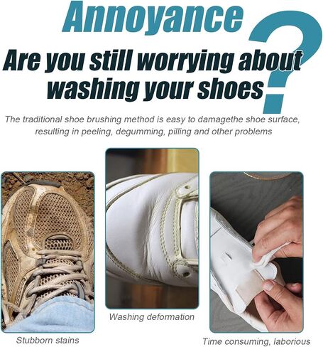 Multi-Functional Cleaning and Stain Removal Cream, Shoe Cleaning Cream, Multi Purpose Cleaning Cream,White Shoe Cleaner with Sponge, White Shoe Cleaner, Shoes Decontaminate Solid Paste in Saudi Arabia