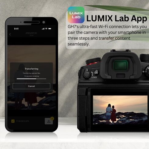مجموعة كاميرا باناسونيك LUMIX GH7 Micro Four-Tirds بدون مرآة مع بطاقة ذاكرة CFexpress Type B سعة 128 جيجابايت (عنصران) in Saudi Arabia
