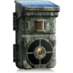 VOOPEAK 2 Pack Solar Trail Camera 4K 48MP, Forever Power, Game Wildlife Hunting Waterproof Outside Cameras, 0.1s Trigger Time with 120° Detection Angle Night Vision Motion Activated