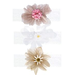 Newborn Flower Headbands Elastic Lace Band Hair Bows Floral Hairbands for Baby Girls Infant Toddlers